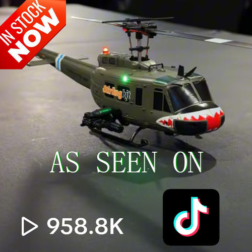 Stirlingkit RC ERA C032 UH-1 Huey RTF 2.4G 6CH Flybarless 1/48 RC Helicopter Model for Beginner