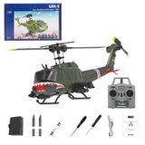 Stirlingkit RC ERA C032 UH-1 Huey RTF 2.4G 6CH Flybarless 1/48 RC Helicopter Model for Beginner, view 4