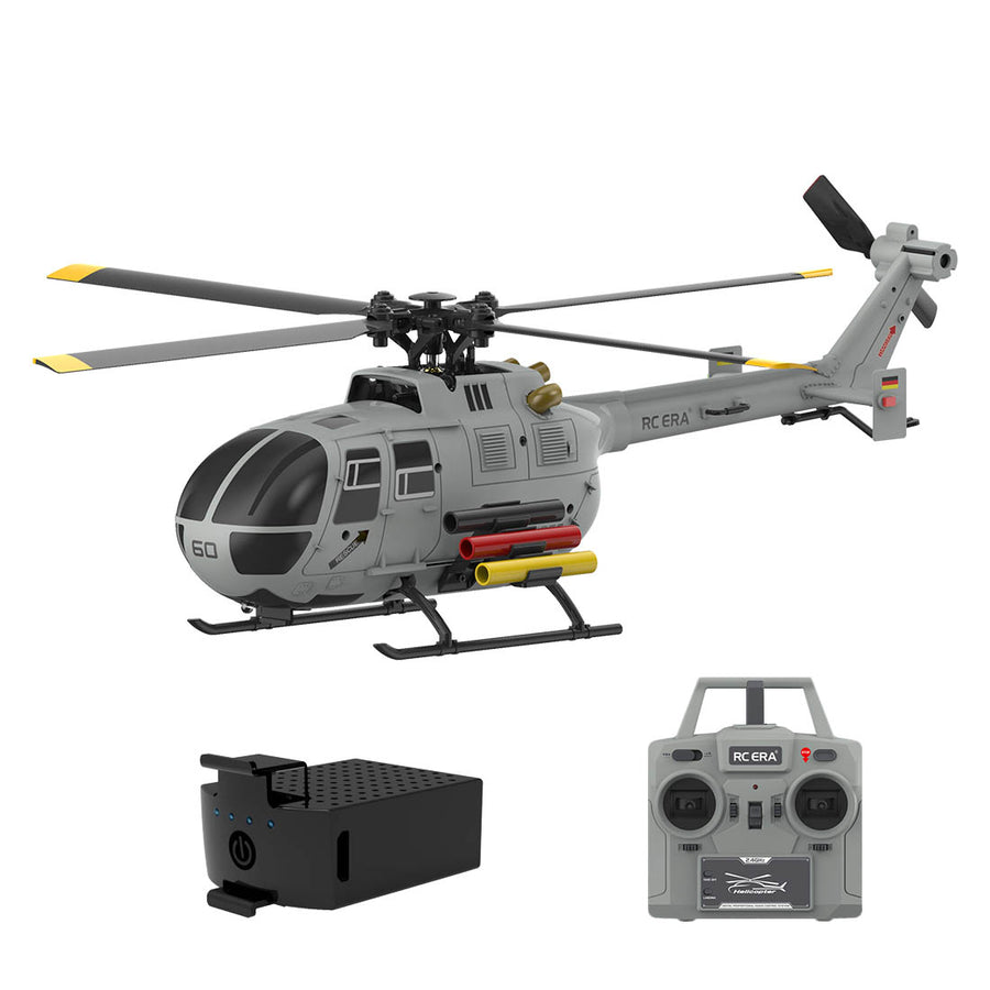 Stirlingkit RC ERA C186S 6CH RC BO-105 Helicopter 1/48 Micro Scale 2.4G Military RC Plane with Optical Flow Positioning