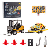 Stirlingkit RC Forklift Remote Control Forklift With Flatbed Trailer Pullback Car 1/64 Scale 2.4G Kids Toy, view 2