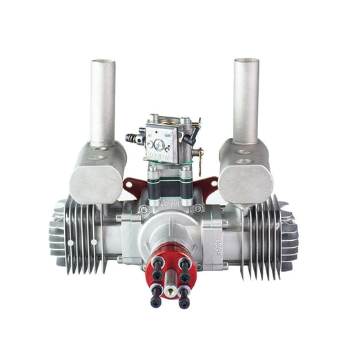 Stirlingkit RCGF 70cc Fixed Wing Twin Gasoline  Engine 7.4HP 8600rpm Air Cooled Double-cylinder 2-stroke Piston Valve  Engine for RC Aircraft