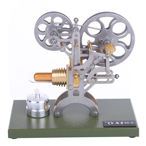 Stirlingkit Retro Stirling Engine Motor External Combustion Engine Science Educational Model Decoration with Metal Base
