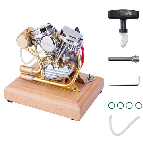 Stirlingkit RETROL 4.2CC OHV V-Twin V2 Four-stroke Gasoline Engine Model Ready to Run