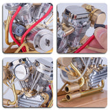Stirlingkit RETROL 4.2CC OHV V-Twin V2 Four-stroke Gasoline Engine Model Ready to Run, view 2