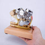 Stirlingkit RETROL 4.2CC OHV V-Twin V2 Four-stroke Gasoline Engine Model Ready to Run, view 6