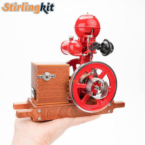 Stirlingkit RETROL & OKMO B01 Ball Top Vertical Hit and Miss Engine Miniature Gas ICE Engine