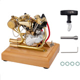 Stirlingkit RETROL R29 4.2CC Miniature V-Twin Engine Motor OHV for Mini Chopper Bike Motorcycle, view 2