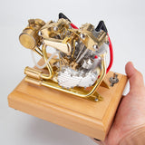 Stirlingkit RETROL R29 4.2CC Miniature V-Twin Engine Motor OHV for Mini Chopper Bike Motorcycle, view 3