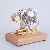 Stirlingkit RETROL R32 4.2CC OHV V-Twin V2 Four-stroke Gasoline Engine Miniature Motorcycle Engine ICE Engine Model, view 3