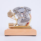 Stirlingkit RETROL R32 4.2CC OHV V-Twin V2 Four-stroke Gasoline Engine Miniature Motorcycle Engine ICE Engine Model, view 6
