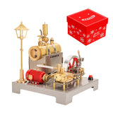 Stirlingkit RETROL SE-02 DIY Horizontal Mill Steam Engine Boiler Model Kits with Generator Streetlight, view 3
