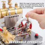 Stirlingkit RETROL SE-02 DIY Horizontal Mill Steam Engine Boiler Model Kits with Generator Streetlight, view 6