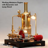 Stirlingkit RETROL SE-03 Stationary Steam Mill Engine and Boiler DIY Model Kits with Generator Lamp Stand, view 4