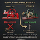 Stirlingkit RETROL Vintage Horizontal Mill Engine Stationary Engine Model 4 Stroke Gasoline ICE G16, view 3