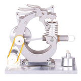 Stirlingkit Roaring Black Dragon Single Cylinder Stirling Engine Generator Model Science Experiment Toys Gif, view 2