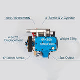 Stirlingkit RUIFEIYA NR200 Watercooled Inline 2-cylinder 4-stroke Nitro Engine Model 8.6cc, view 4