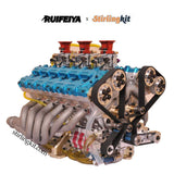Stirlingkit RUIFEIYA V12-180 Gas V12 Engine Model 180cc DOHC 1/4 Scale High Performance Model Engine, view 3
