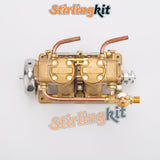 Stirlingkit RW-L2 Retro Precision Mini Reciprocating Inline Twin-Cylinder Steam Engine Model, view 2