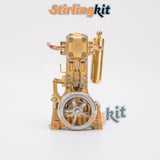Stirlingkit RW-L2 Retro Precision Mini Reciprocating Inline Twin-Cylinder Steam Engine Model, view 5