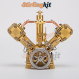 Stirlingkit RW-V2 Mini Dual Cylinder V2 Reciprocating Steam Engine – Precision Model for 70–130cm Boats, view 2