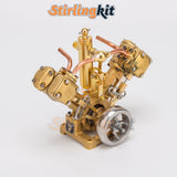 Stirlingkit RW-V2 Mini Dual Cylinder V2 Reciprocating Steam Engine – Precision Model for 70–130cm Boats, view 6