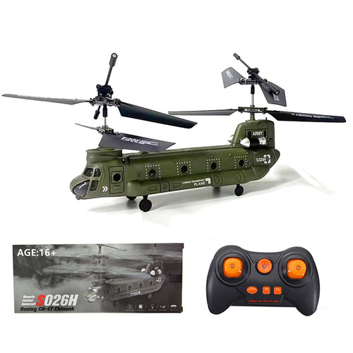 Stirlingkit S026H Dual-Rotor Transport Aircraft 2.4G RC 3CH Tandem Rotor Military RC Helicopter Model RTF