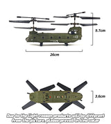 Stirlingkit S026H Dual-Rotor Transport Aircraft 2.4G RC 3CH Tandem Rotor Military RC Helicopter Model RTF, view 3