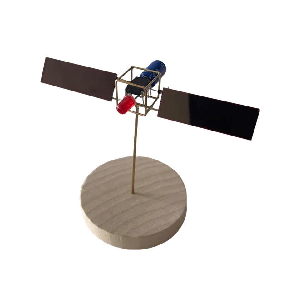 Stirlingkit Satellite Circuit Sculpture DIY Kits Powered by Solar Panels