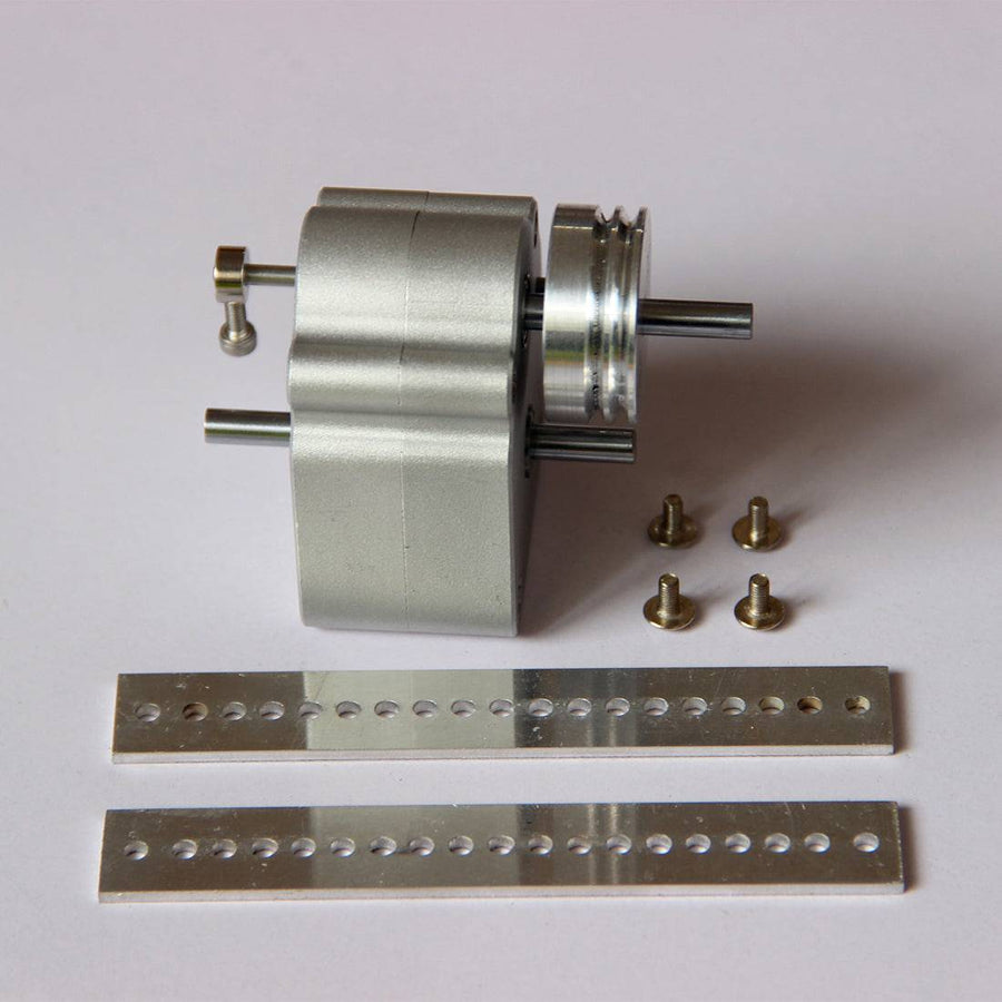 Stirlingkit Sealed Metal Gearbox with Pulley Hanger for DIY Gasoline Powered Model Car