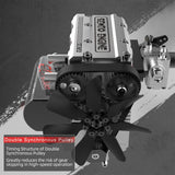 Stirlingkit SEMTO ENGINE ST-NF2 DIY Build a Nitro 4 Stroke 2 Cylinder Engine Kit That Runs- FS-L200AC, view 5