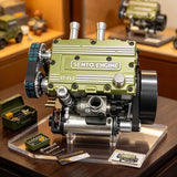 Stirlingkit SEMTO ST-FL2 8.6cc 2 Cylinder Engine DIY Kits Nitro 4 Stroke Model Engine for Beginner, view 4