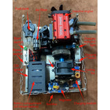 Stirlingkit SEMTO ST-NF2 Custom Miniature Gas 2-cyliner Engine Models with 12V DC Generator Set One Key Start, view 5