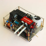Stirlingkit SEMTO ST-NF2 Custom Miniature Gas 2-cyliner Engine Models with 12V DC Generator Set One Key Start, view 6