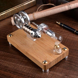 Stirlingkit γ-shape Twin Flywheel Single Cylinder Stirling Engine Model Science Experiment Teaching Lab Toy, view 3