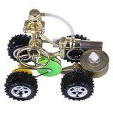 Stirlingkit Single Cylinder Hot Air Stirling Engine Powered Electric Car with LED Light, view 2