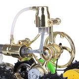 Stirlingkit Single Cylinder Hot Air Stirling Engine Powered Electric Car with LED Light, view 5