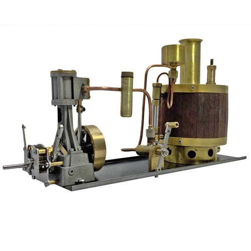 Stirlingkit Single-cylinder Mini Steam Stirling Engine Kit with Gearbox Boiler for 50-100cm Ship