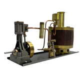Stirlingkit Single-cylinder Mini Steam Stirling Engine Kit with Gearbox Boiler for 50-100cm Ship, view 5
