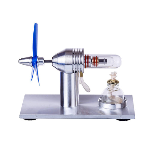 Stirlingkit Single Cylinder Sterling Engine Model with 3-Blade Fan Science Experiment Stem Toy