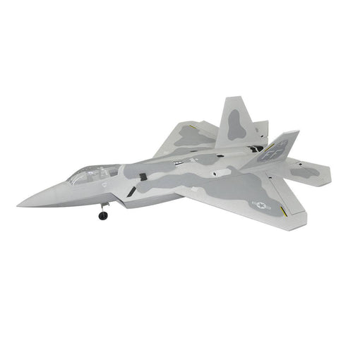 Stirlingkit Sky Flight Hobby F-22 Raptor 5CH RC Jet 70mm Single EDF Airplane PNP /Kit- Grey