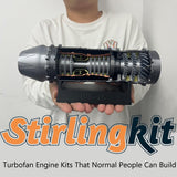 Stirlingkit SKYMECHMAN Building a 1/18 Turbofan Engine Model Kit WS-15 Build Your Own Turbofan Engine that Works, view 2