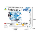 Stirlingkit Smithsonian DIY L4 4 Cylinder Inline 4 Car Engine Assembly Model Kit STEM Science Toy Blue, view 3