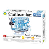 Stirlingkit Smithsonian DIY L4 4 Cylinder Inline 4 Car Engine Assembly Model Kit STEM Science Toy Blue, view 6