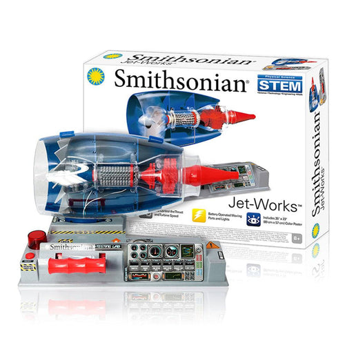 Stirlingkit Smithsonian Electric Jet-Works DIY Turbofan Engine Model STEM Kit Steam Physical Science Toy