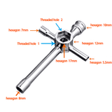 Stirlingkit Spark Plug 4-way Cross Socket Wrench Removal Tool for Model Engine, view 4