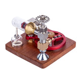 Stirlingkit Speed-Controlled Single Cylinder Stirling Engine with Regulator Free Piston External Combustion Engine - Red, view 3