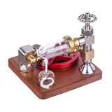 Stirlingkit Speed-Controlled Single Cylinder Stirling Engine with Regulator Free Piston External Combustion Engine - Red, view 4
