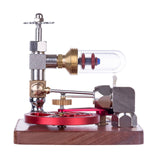 Stirlingkit Speed-Controlled Single Cylinder Stirling Engine with Regulator Free Piston External Combustion Engine - Red, view 5