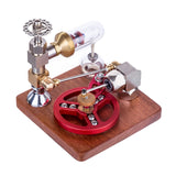 Stirlingkit Speed-Controlled Single Cylinder Stirling Engine with Regulator Free Piston External Combustion Engine - Red, view 6