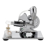 Stirlingkit Squirrel L Shaped Single Cylinder Hot Air Stirling Engine LED Generator Engine Model Educational Toy, view 2